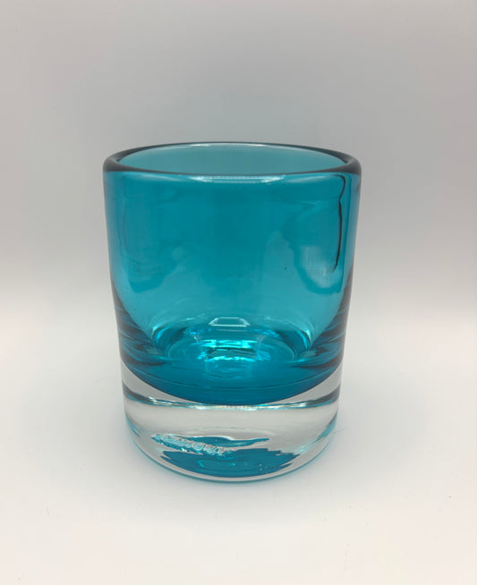 Teal Bourbon Glass