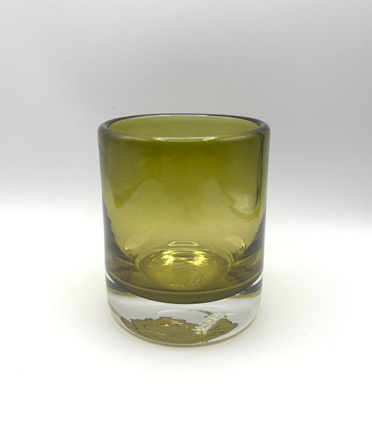 Olive Green Bourbon Glass