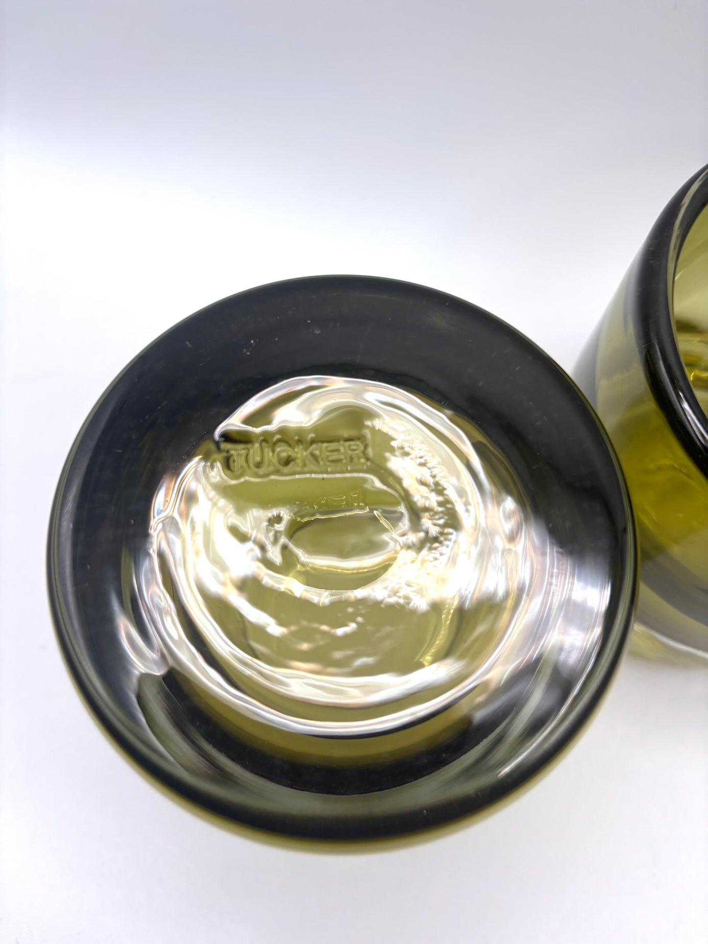 Olive Green Bourbon Glass
