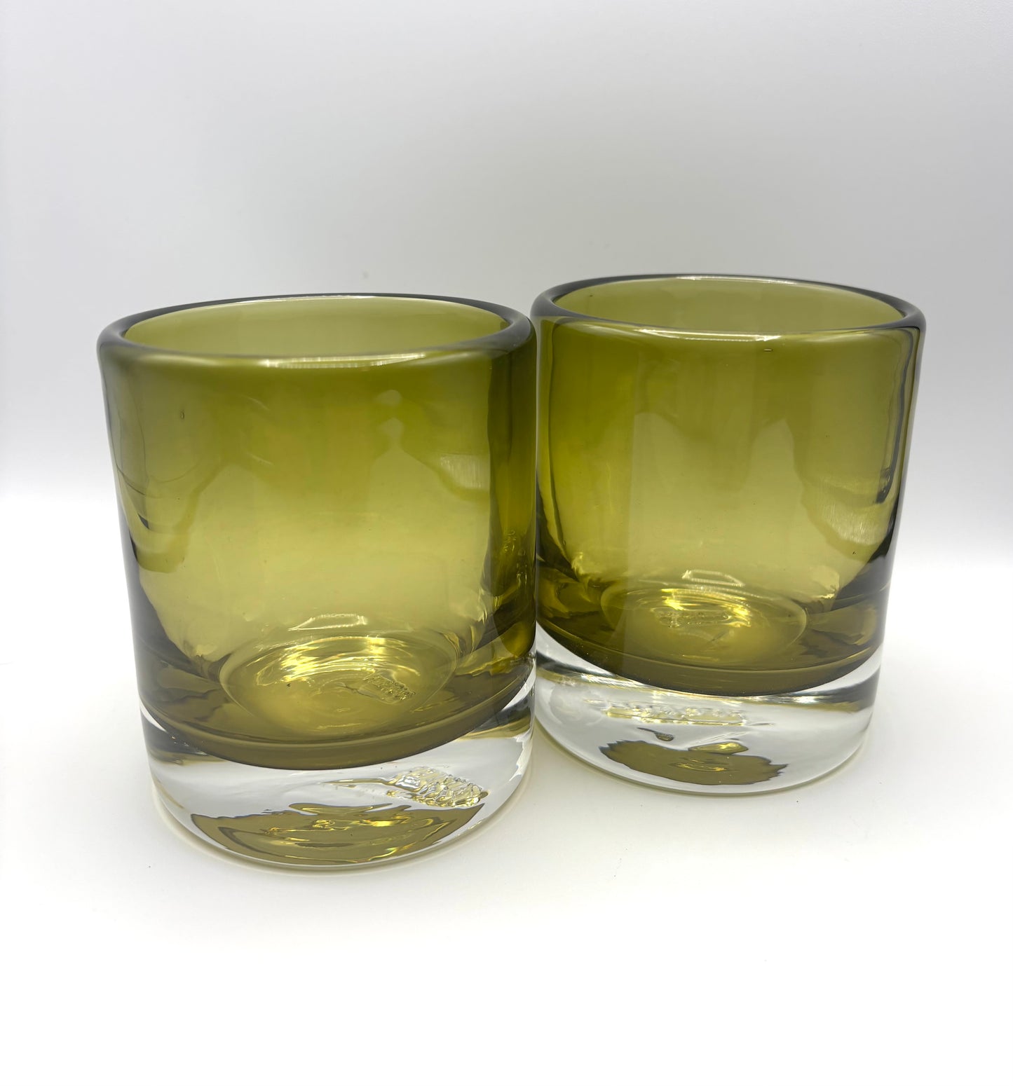Olive Green Bourbon Glass