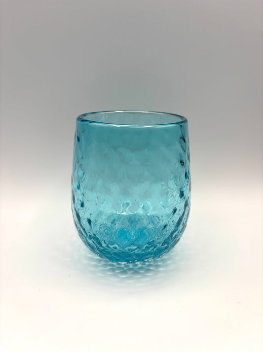 Teal Optic Wine Glass