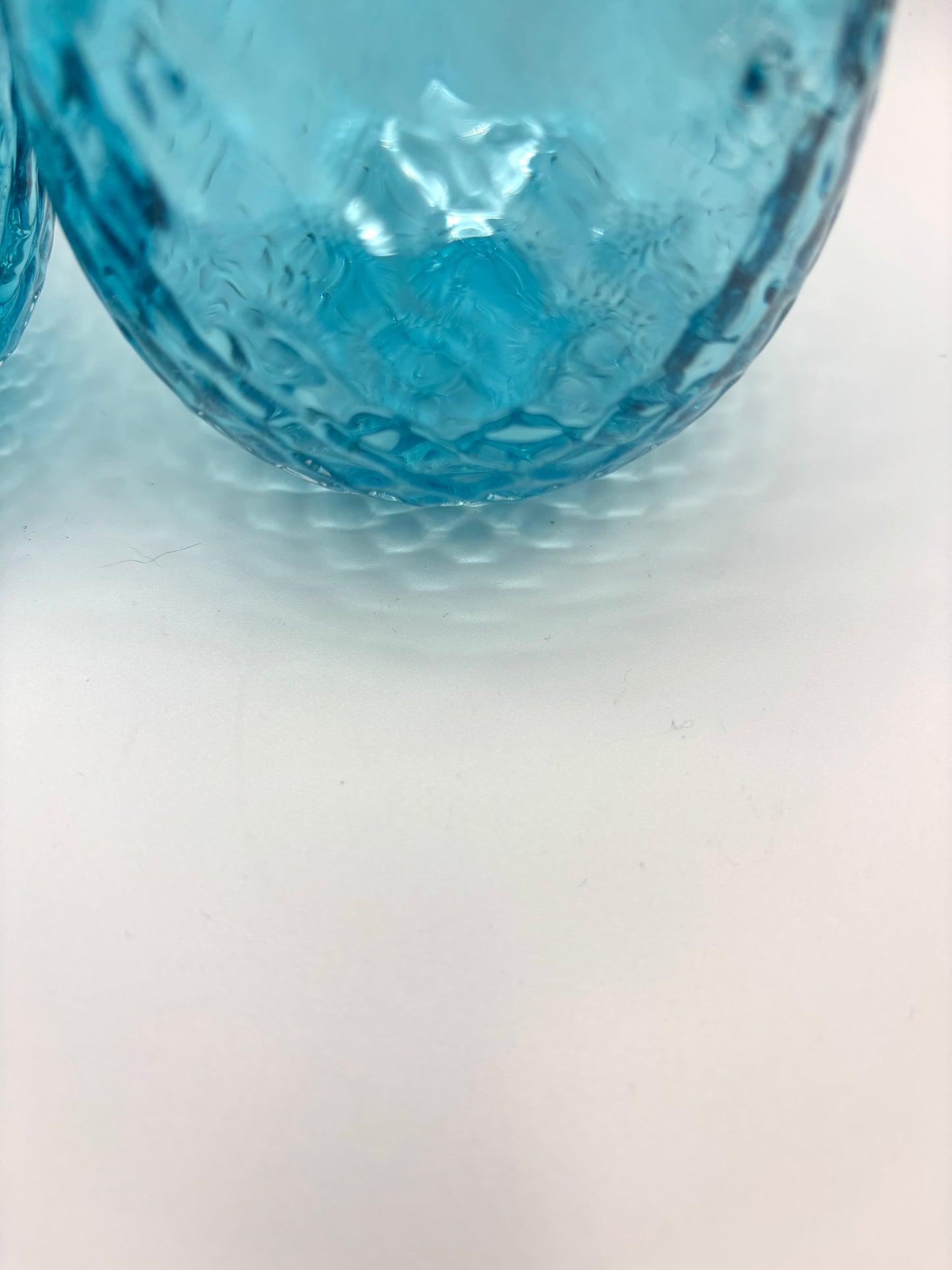 Teal Optic Wine Glass
