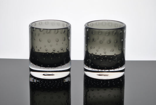 Gray Bubble Bourbon Glass