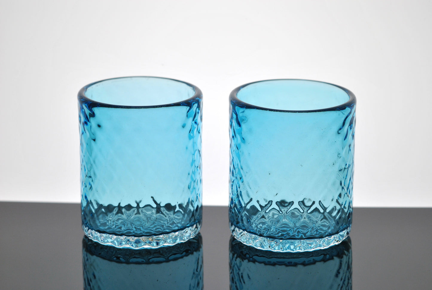 Capri Blue Textured Cocktail Glass